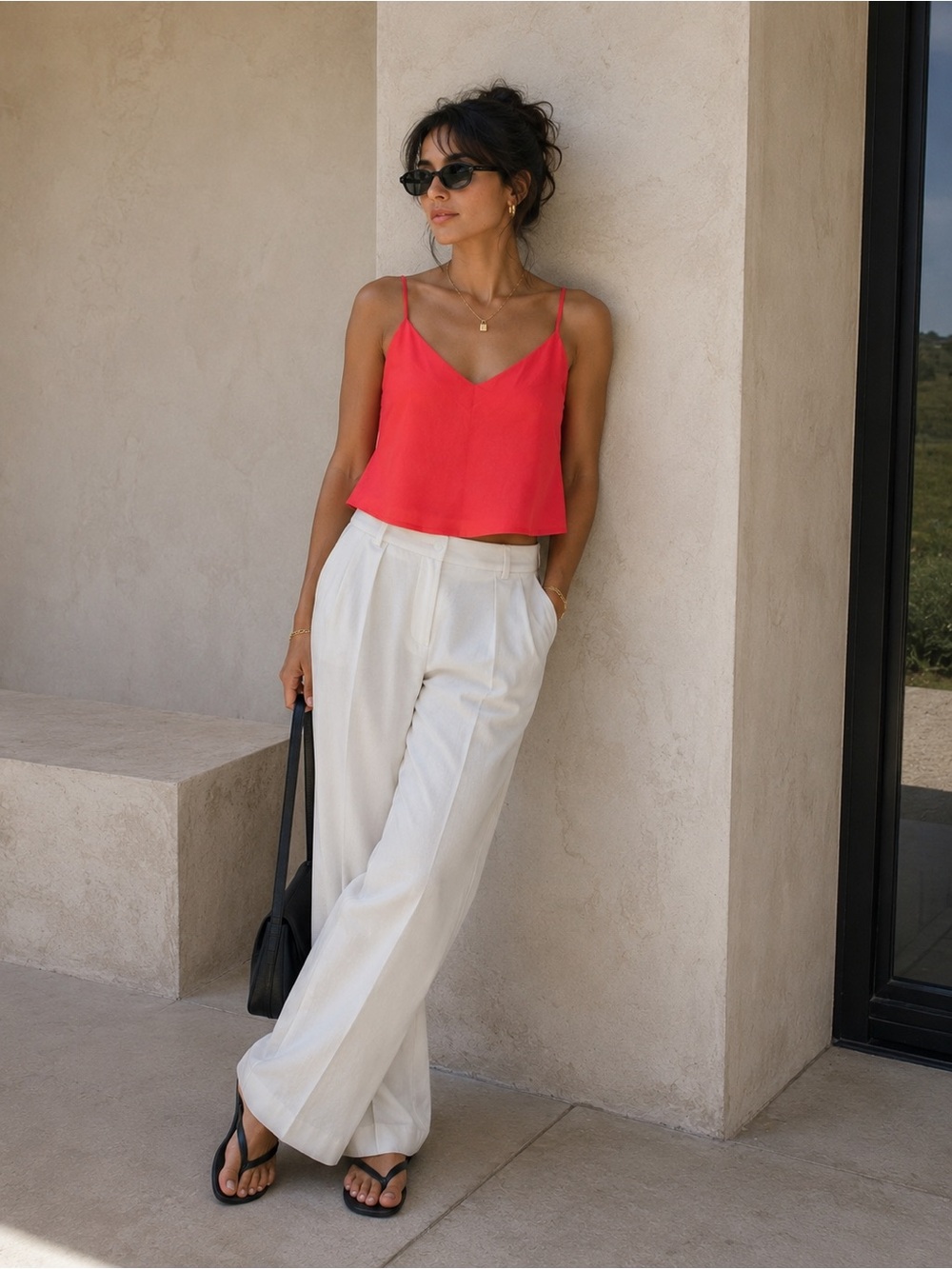 Talula Bright Coral Camisole Top
